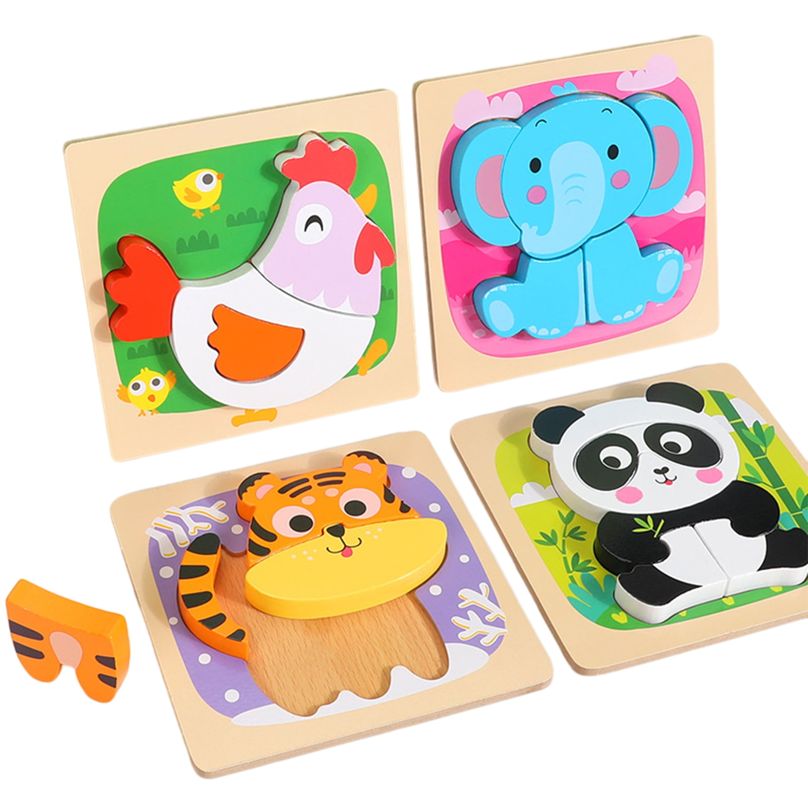 IOAOAI Imaginative Play Puzzles for Children Wooden Puzzles for Kids