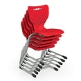 thumbnail image 3 of Hierarchy Cantilever School Chair, 5 Pack, 14" Height, Chrome Frame, Red Shell, 3 of 3