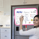 thumbnail image 4 of Pizarra magnética de borrado en seco, fácil de escribir y limpiar, pizarra blanca flexible con imán para refrigerador, color rosa, 4 of 5