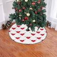 thumbnail image 2 of FMSHPON Red Heart Xmas Christmas Tree Skirt Stand Mat for Holiday Party Decoration Indoor Outdoor 48 inches, 2 of 3
