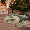 thumbnail image 5 of Bingfone Christmas Tree Skirt Mat Christmas Decoration Interior 48" -Wood Grain Shark, 5 of 6