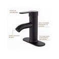 thumbnail image 4 of Lavabo Grifo Baño Llave Monomando Fregadero Inoxidable Acabado Mate Color Negro, 4 of 5