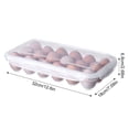 thumbnail image 2 of Egg Storage Container with Lid for Refrigerator, Clear Plastic Egg Tray Holds 18 Eggs, Stackable Odorless Organizer, 12.6"x7.1"x2.7", Easy Hand Wash(12.6"x7.1"x2.7",18 Grids), 2 of 2