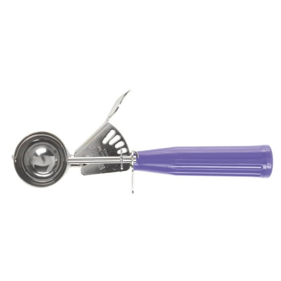 HUBERT Portion Control Disher 7/8 oz Stainless Steel with Orchid Polypropylene Handle - #40