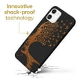 thumbnail image 3 of Case Yard Wooden Case for iPhone-12-Mini Soft TPU Silicone cover Slim Fit Shockproof Wood Protective Phone Cover for Girls Boys Men and Women Supports Wireless Charging Head with Flying Birds Design, 3 of 7