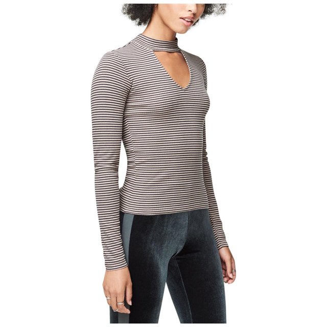Camiseta básica Aeropostale con ojo de cerradura marrón XS