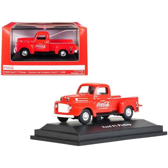 Motor City Classics 472001 1948 Ford F1 Pickup Truck Coca-Cola 1 by 14 2 Diecast Model Car, Red