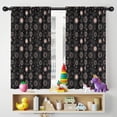 thumbnail image 5 of Blackout Kids Curtains,Black Sun Moon Cloud Planet Pattern Childrens Insulated Curtains Set Of 2,Bedroom Essentials,Toddler Room Decor 42x54in(106x137cm), 5 of 5