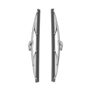 Windshield Wiper Blade, Front Wiper Blade Set Polished Silver Universal Sunproof 30.48cm/12in  for Car