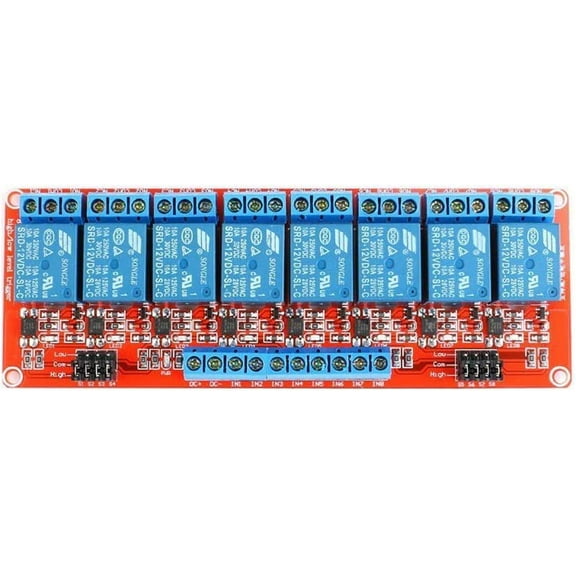 Treedix DC 5V Channel Relay Board Module Isolated Optocoupler High and Low Level H/L Level Trigger Module Triggered Compatible with Arduino Raspberry Pi