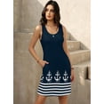 thumbnail image 4 of Vestido de verano LUXVEER 2025 para mujer sin mangas, color block, 4 of 8