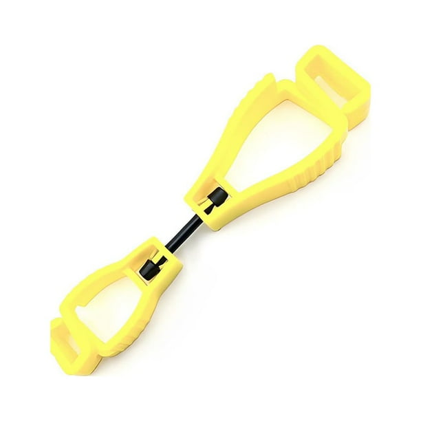 Eigraketly Glove Grabber Clip Multipropósito Anti-pérdida Clips Holder Guantes de plástico Guardián para trabajadores de trabajo Bomberos Artesanía Amarillo