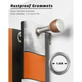 thumbnail image 6 of nqOlkjepod Outdoor Curtains for Patio Waterproof, Burnt Orange Black Grey Outdoor Privacy Panels Grommet, Vintage Contemporary Geometric Blackout Outside Curtains for Porch/Cabana 54"x84", 2 Panels, 6 of 8