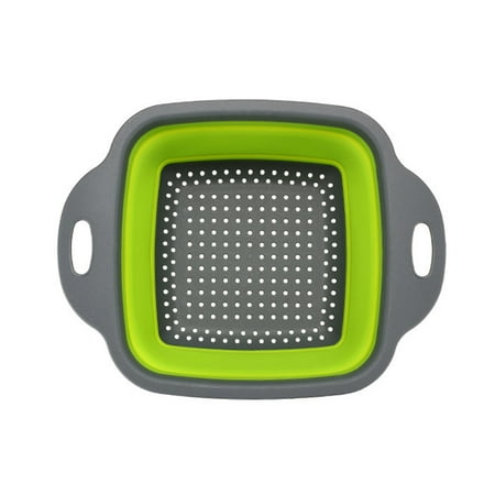 

Tiyuyo Folding Silicone Drain Basket Fruit Vegetable Washing Strainer (Green L)