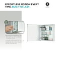 thumbnail image 5 of Bathroom Medicine Cabinet, Aluminum, Recessed Surface Mount, 20" x 24", Right Left Hinged, Mirrored Interior, 5 of 11