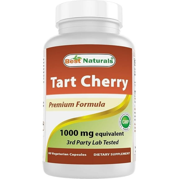 Best Naturals Tart Cherry Extract 1000 mg 60 Vegetarian Capsules
