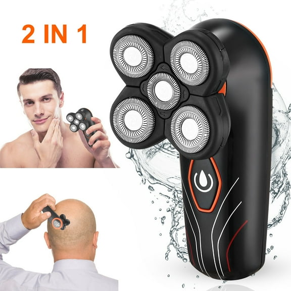 iMounTEK 4D Electric Shavers Razor IPX7 Waterproof Wet & Dry 5 Floating Head Rotary Shavers Rechargeable Beard Trimmer Shaving Razor for Men