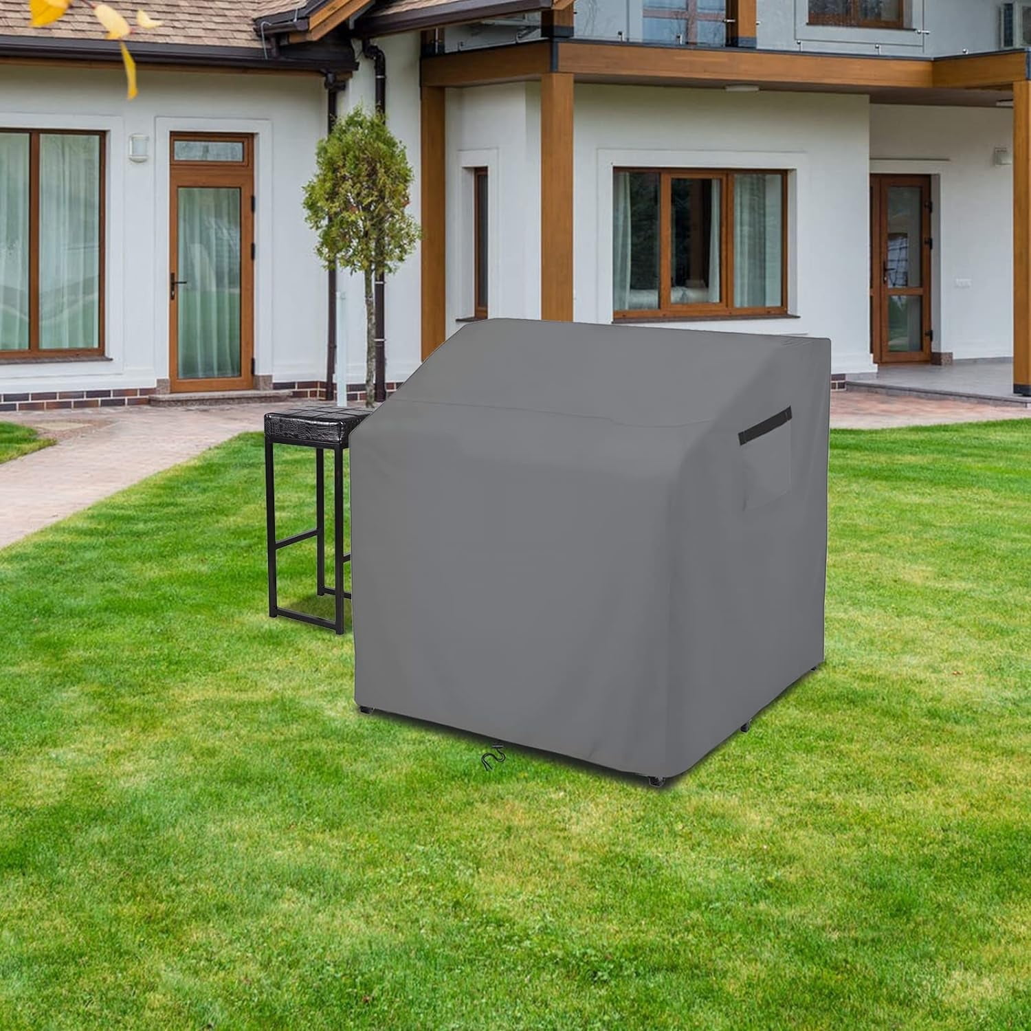 Outdoor Bar Set Cover-Weatherproof & Waterproof,Heavy Duty Patio Dining Table Cover for Bar Furniture Set with Chairs