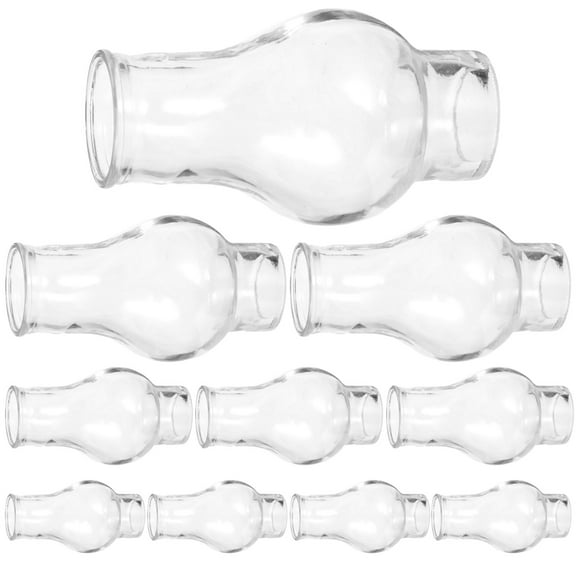 FRCOLOR  10 Pcs Kerosene Lamp Glass Cover Oil Globe Replacement Shade