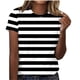 thumbnail image 1 of Tops de Algodón para Mujeres Impreso Cuello Redondo Mangas Cortas Casual, Camiseta para el Hogar Y el Uso Diario, 1 of 4