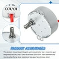 thumbnail image 4 of Uxcell Synchronous Motor, AC12V 50/60Hz 5-6 RPM CW/CCW 4W Flush Shaft Low Speed Slow Rotating Turnable Motor for Electric Fan, Heater, Art Projects, 4 of 5