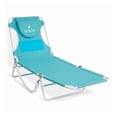 thumbnail image 1 of Ostrich The Ladies Comfort Lounger, Foldable Beach Pool Tanning Chair, Aqua, 1 of 10
