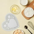thumbnail image 4 of OUNONA 100pcs Heart Shaped Lace Paper Doilies for Valentine's Day Baking, Oil Absorbing Paper for Food Disposable Baking Paper Sheets for Cakes and Desserts, 4 of 8