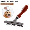 thumbnail image 2 of EfficientSingle Row Dog Rake Undercoat Stainless Steel Lightweight Handle Comb Nonslip Portable Dematting Ergonomic Pet, 2 of 5