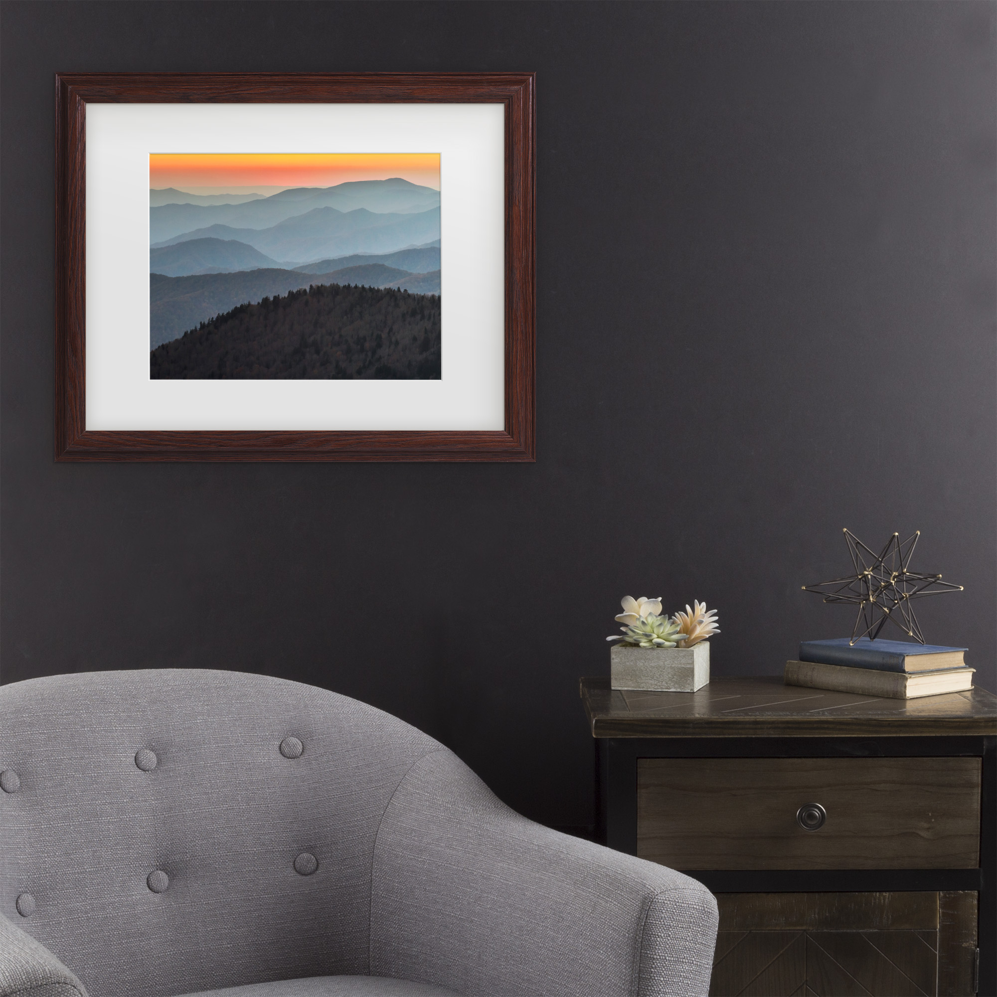Trademark Fine Art 'Great Smoky Sunset' Canvas Art by Pierre Leclerc