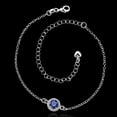 thumbnail image 2 of Elegant 925 Sterling Silver Blue Anklet Foot Chain, 2 of 5