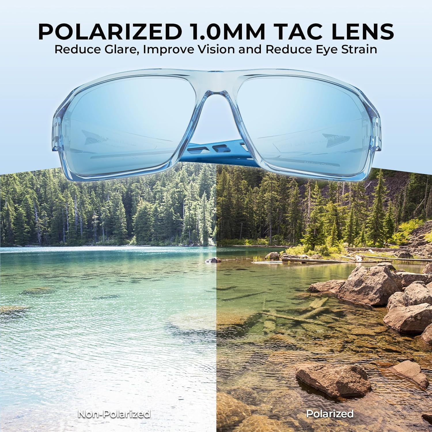KastKing Chippewa Polarized Fishing Sunglasses, UV400 TAC Lenses