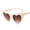 Beige Frame Double Tea Slices, variant on 2026 New European and American Style Heart-Shaped Women's Sunglasses, Fashionable Slimming Sunglasses for Women with Large Faces