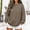 Coffee, variant on BaoFuBaoMei Crew Neck Sweatshirt Women Plus Size Long Sleeve Ribbed Trim Pullover Tops Solid Drop Shoulder Fall Winter Outfit