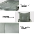 thumbnail image 6 of Tina's Home Faux Leather Office Chair Adjustable Swivel Desk Chair with Golden Legs and Arms Upholstered, Sage, 6 of 10