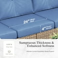 thumbnail image 5 of Sophia & William 4 Pieces 5-Seat Wicker Outdoor Patio Furniture Set with Swivel Glider & Coffee Table, Navy, 5 of 9