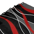 thumbnail image 5 of HVEST Black and Red Geometric Shower Curtain with Abstract Black Gray Line Design - Modern Minimalist Bathroom Decor, Waterproof Polyester Fabric, Includes 12 Hooks, 72x72 Inches, 5 of 7