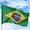 Brazil, variant on Uruguay Outdoor Flag (1x1.5ft) by DreamController - Durable, Fade-Resistant Polyester, Double-Stitched, Brass Grommets - HD Printed South America Flag - Made in USA