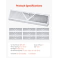 thumbnail image 5 of VEVOR 18-Inch Floor Registers, 10-Pack Baseboard Registers,HVAC Heavy-Duty Walkable Iron Floor Vents,Rustproof Anti-Peeling Air Vents Deflector Adjustable with Metal Damper for Home & Office,White, 5 of 9
