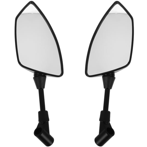 GOOHOCHY Black Motorcycle Rearview Mirror for Electric Scooter with Wide Angle and Durable ABS White Glass