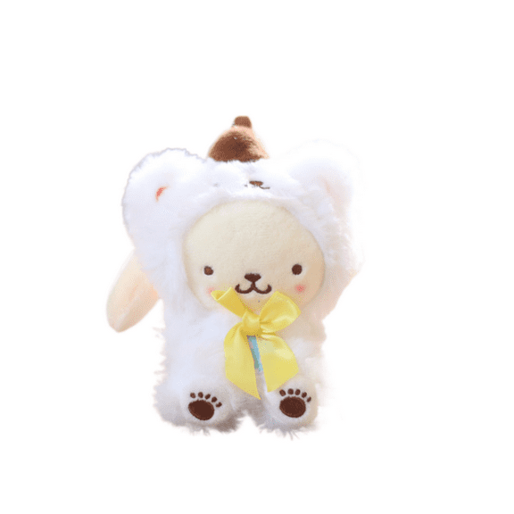 Kawaii Cartoon White Bear Cross-Dressing Series Plush,Soft Plush Doll Cute Soft Toys, Plush Pillow Stuffed Animals Toy Birthday Gifts for Families and Friends (White Bear-C, 4.7in)