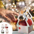 thumbnail image 1 of Bolsa de regalo navideña para Cooky, pequeño regalo navideño para envolver regalos, suministros para fiestas navideñas, caja de regalo de pompones para Nochebuena, caja de embalaje para tartas de, 1 of 6