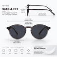 thumbnail image 5 of IVYTIG Narrow Retro Keyhole Polarized UV400 Protection Unisex Sunglasses, Pantos Round, Gradient Smoke, 5 of 7