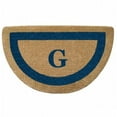 thumbnail image 1 of Nedia Home O2090G Tapis de Coco Monochrome Bleu 22 x 36 Po - Monogrammé G Demi-Rond, 1 of 1