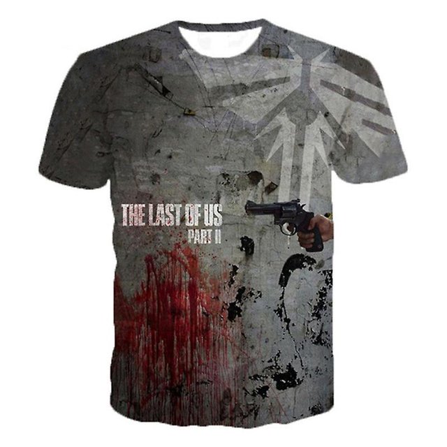 Cosdaddy The Last Of Us Ellie-disfraz de Cosplay para adulto, Camiseta con cuello redondo y estampado 3d, camisa de Halloween