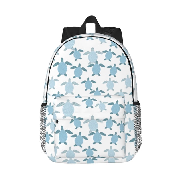 Disketp Hand Drawn Turtle Mochila Escolar de 15 Pulgadas, Mochila Ligera para Estudiantes, Viajes y Trabajo, Cómoda y Resistente para el Uso Diario