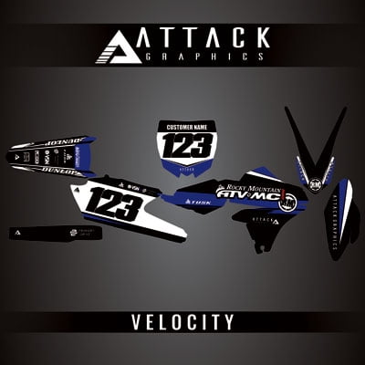 Attack Graphics Custom Velocity Complete Bike Restyle Graphics Kit Cycra Powerflow Body Kit for Yamaha YZ450F 2017