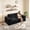Black, variant on 83.6'' Oversized Chaise Lounge, Floor Boneless Couch, Sparkling Chenille Loveseat, Modular Sectional Sofa, Curved Backrest, 3-Seater Deep Seat Convertible Couches for Living Room, Studio,Black