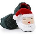 thumbnail image 4 of Christmas Baby Booties, Cozy Fleece Infant Girl Boy Slippers, Soft Baby Shoes with Gripper Soles, Winter Warm Infant Newborn Crib Sock Shoes First Walkers Birthday Shower Gift, 4 of 7
