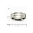 thumbnail image 7 of Titanium Flat 6mm 925 Sterling Silver Inlay Brushed Band Size: 11; for Adults and Teens; for Women and Men, 7 of 7