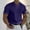 Dark Purple, variant on Cuoff Men's casual solid color V-neck gentleman's business short-sleeved fitness T-shirt Purple 3X